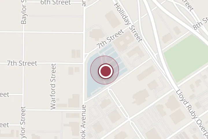 Street map around 1620 8th St, Wichita Falls, with a pin at Steven Klumb, DPM
