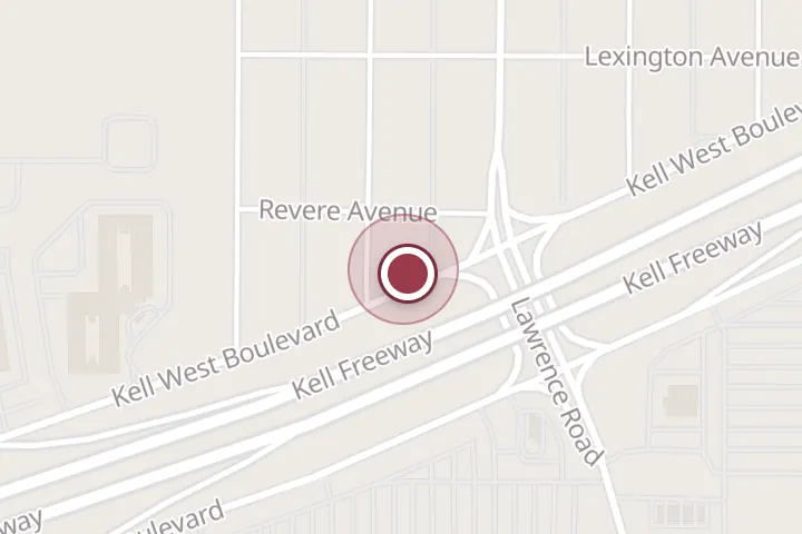 Street map around 3704 Kell W Blvd, Wichita Falls, with a pin at Stoiloff Insurance Group