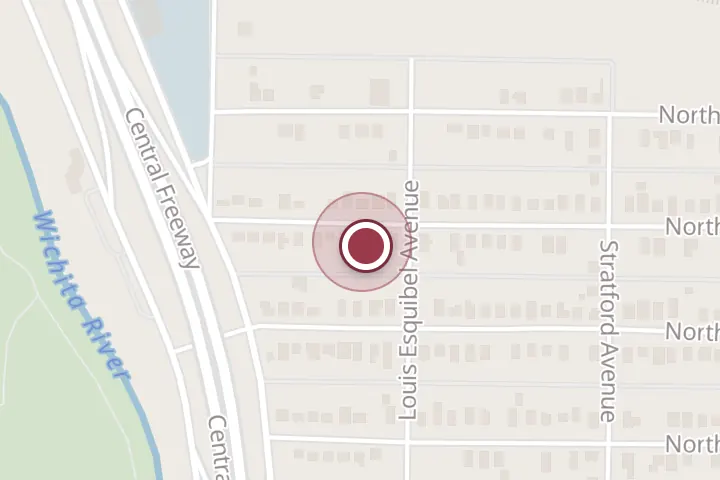 Street map around 1505 N 9th St, Wichita Falls, with a pin at Suarez Cleaning Solutions