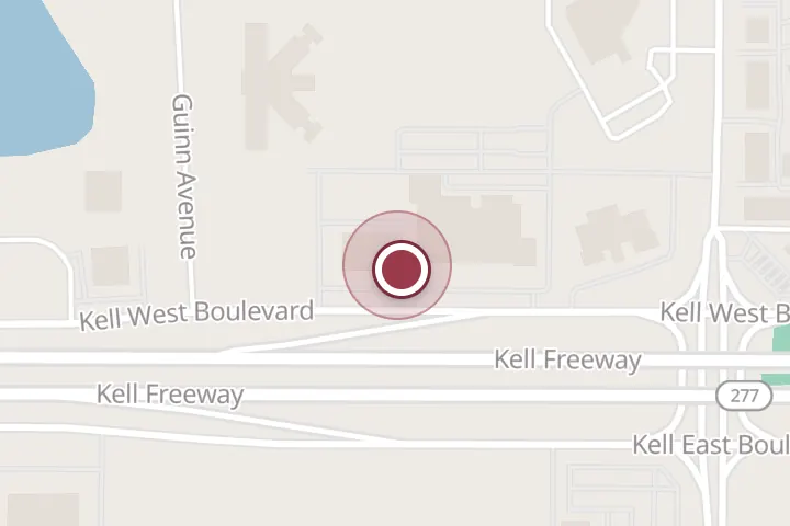 Street map around 5500 Kell W Blvd #100, Wichita Falls, with a pin at Surgical Associates of Texoma