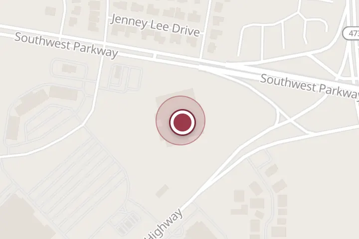 Street map around 1401 Southwest Pkwy, Wichita Falls, with a pin at Sutherlands