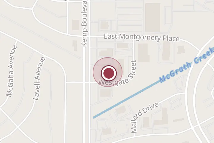 Street map around 4417 Kemp Blvd, Wichita Falls, with a pin at Taco Bueno