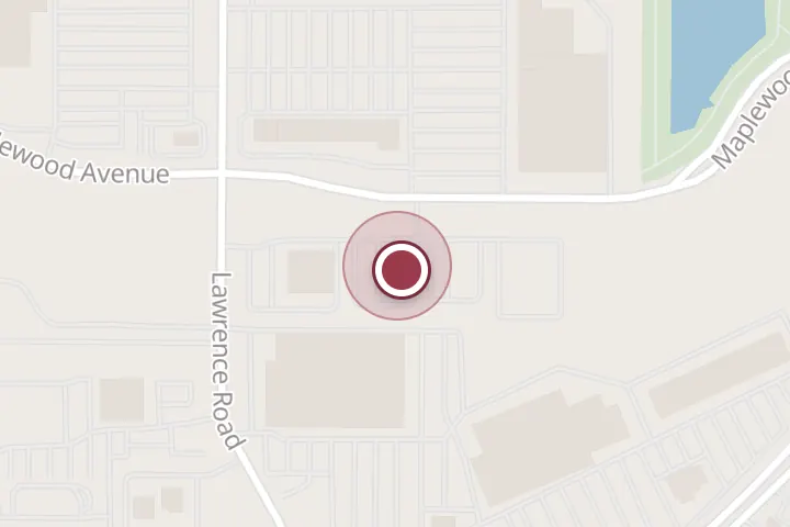 Street map around 3404 Maplewood Ave, Wichita Falls, with a pin at Taco Casa