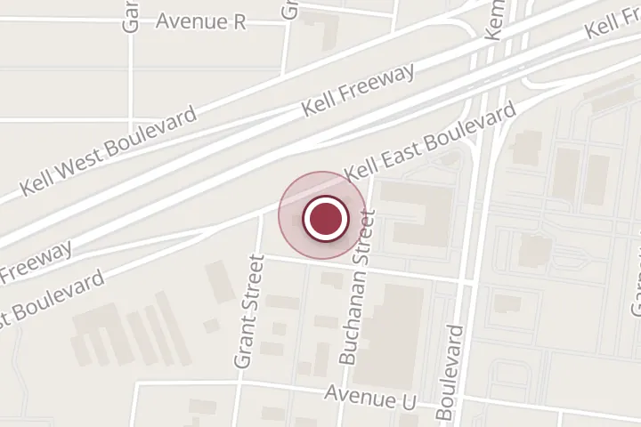Street map around 2707 Kell E Blvd, Wichita Falls, with a pin at TACOS El Pueblo Food Truck