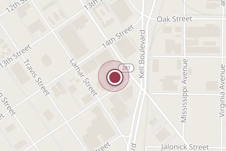 Street map around 1408 E Scott Ave, Wichita Falls, with a pin at Taquería El Cabritos | Inside Triple N’s
