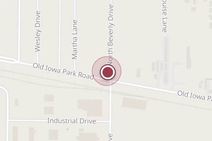 Street map around 3200 Old Iowa Park Rd, Wichita Falls, with a pin at Taqueria Los 3R's