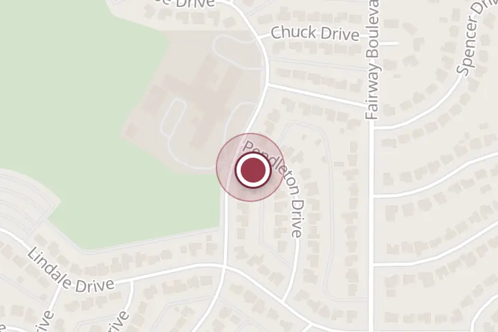 Street map around 4627 Mistletoe Dr, Wichita Falls, with a pin at Taylor Made Fades