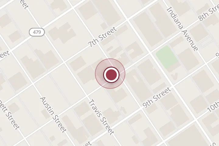 Street map around 900 8th St Ste 814, Wichita Falls, with a pin at Terminix