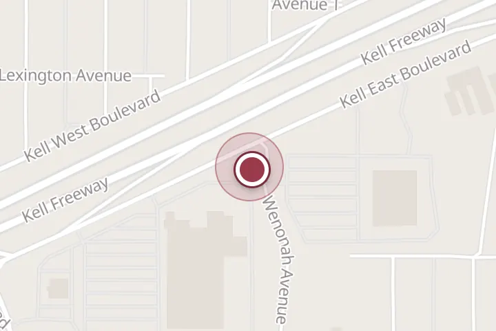 Street map around 3239 Kell E Blvd, Wichita Falls, with a pin at Texas Farm Bureau Insurance Company