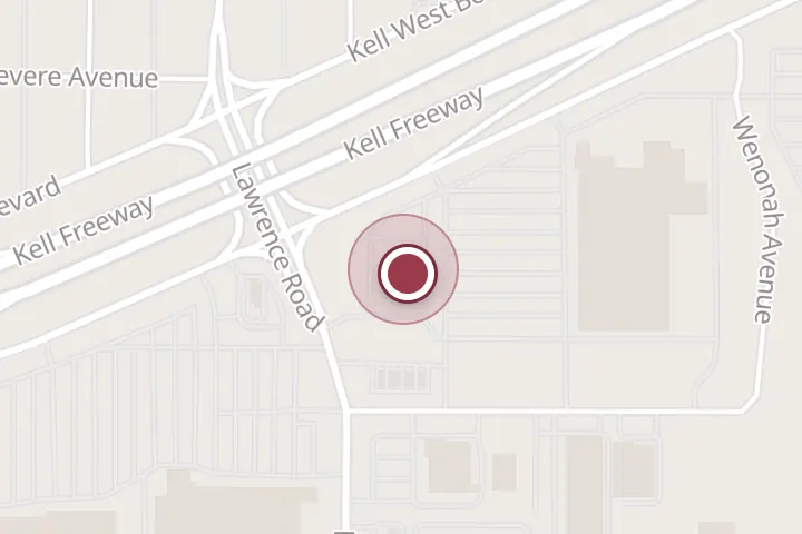Street map around 3111 Lawrence Rd, Wichita Falls, with a pin at Texas Roadhouse