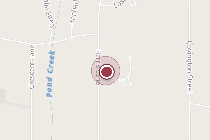 Street map around 1037 Harris Ln, Wichita Falls, with a pin at Texoma Custom Exteriors & Construction