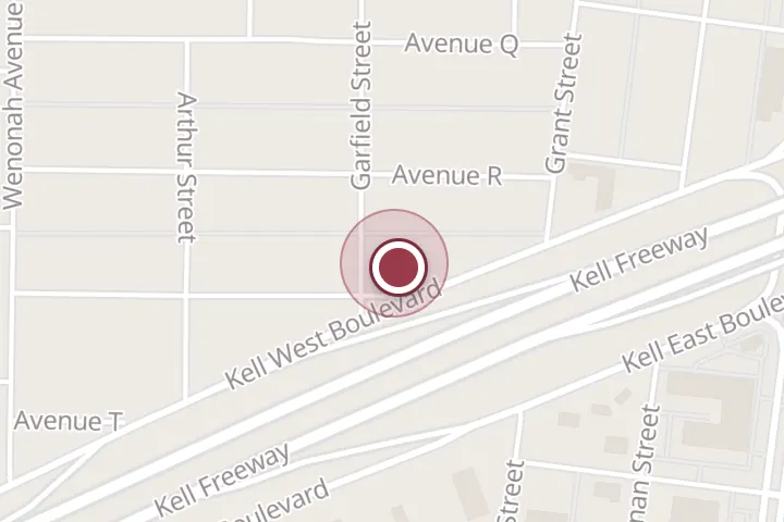Street map around 2814 Kell W Blvd, Wichita Falls, with a pin at Texoma Fleet And Auto Repair