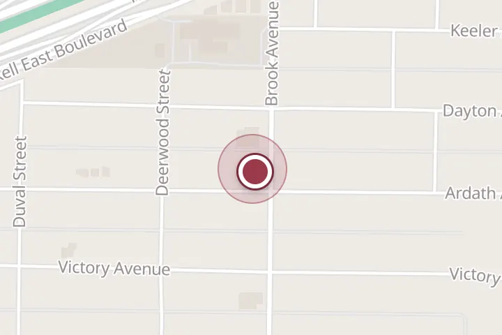 Street map around 2308 Brook Ave, Wichita Falls, with a pin at The Containery