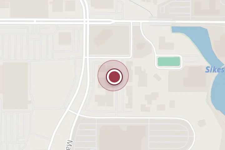 Street map around 2611 Plaza Pkwy Suite 105, Wichita Falls, with a pin at TheBlondeBombshell Salon
