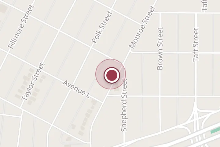 Street map around 2104 Monroe St, Wichita Falls, with a pin at Tony's Lawn Services