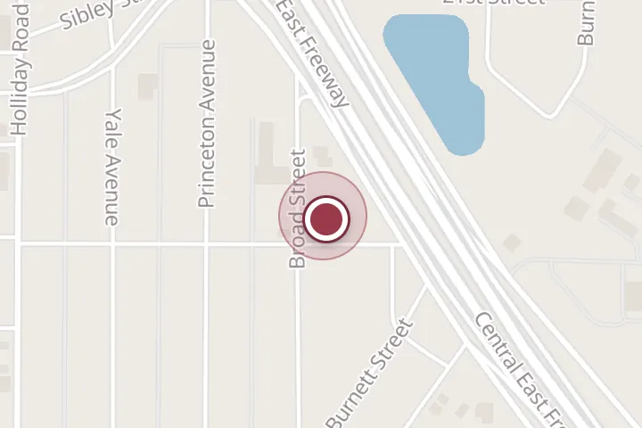 Street map around 231 Central E Fwy, Wichita Falls, with a pin at Top Notch Construction