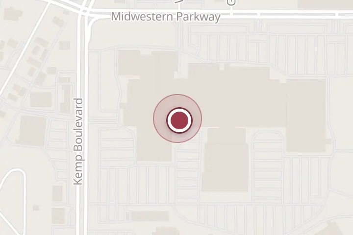 Street map around 3111 Midwestern Pkwy Space #370, Wichita Falls, with a pin at Torrid