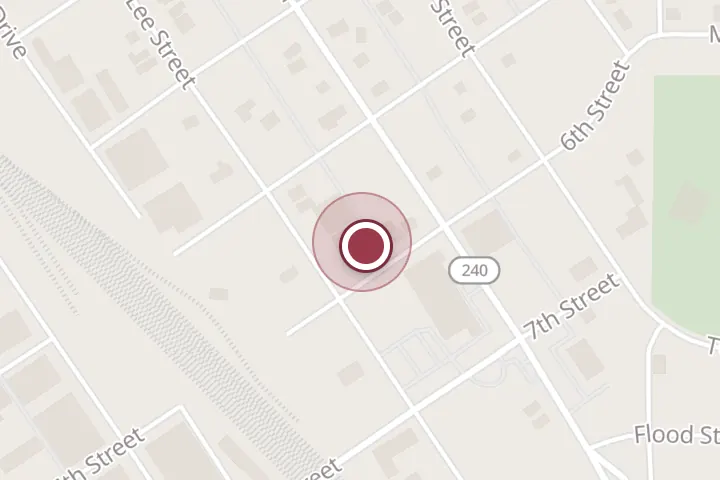 Street map around 308 6th St, Wichita Falls, with a pin at Total Lawn Care