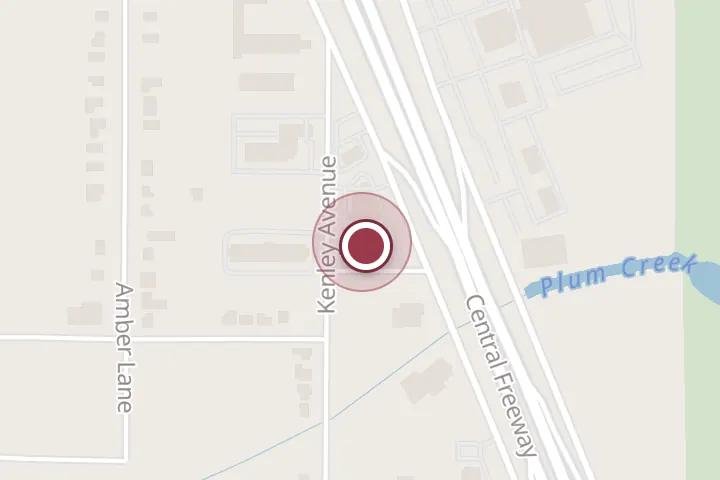 Street map around 1032 Central E Fwy, Wichita Falls, with a pin at Travelers inn by OYO Wichita Falls