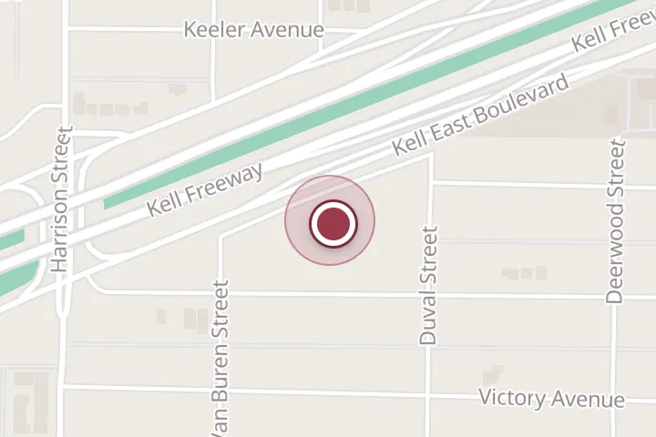 Street map around 2210 Garfield St, Wichita Falls, with a pin at Travis discount auto repair