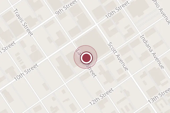 Street map around 1081 Lamar St, Wichita Falls, with a pin at TurnKey Storage - Wichita Falls