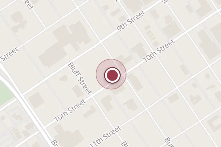 Street map around 912 Burnett St, Wichita Falls, with a pin at United Regional Physician Group: Dean William F MD