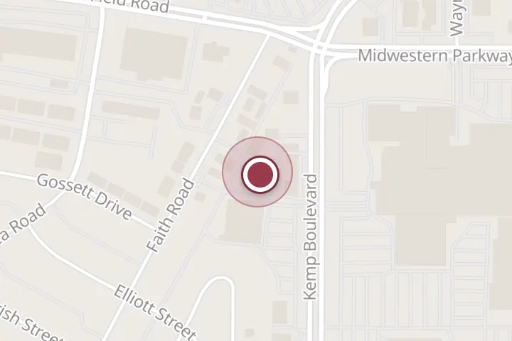 Street map around 4022 Kemp Blvd, Wichita Falls, with a pin at Village Bowl