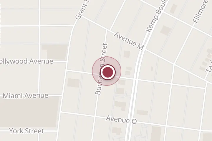 Street map around 2315 Buchanan St, Wichita Falls, with a pin at Voltage Tree Services LLC