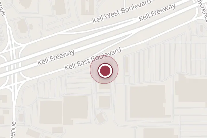 Street map around 3907 Kell E Blvd, Wichita Falls, with a pin at Waggoner Carpet One Floor & Home