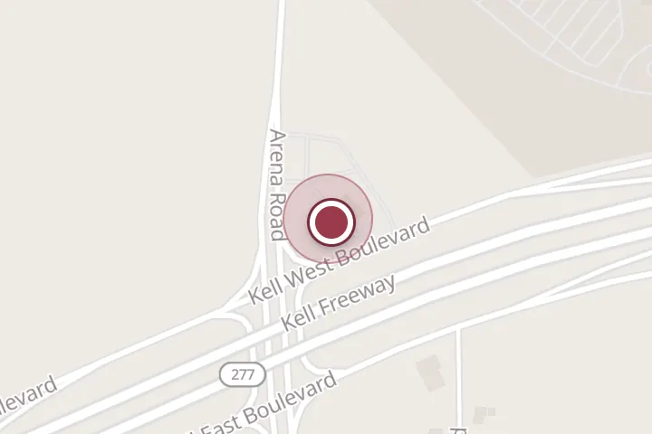 Street map around 6642 Kell W Blvd, Wichita Falls, with a pin at Walk In Tacos