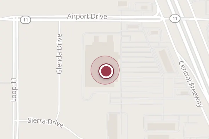 Street map around 2700 Central E Fwy, Wichita Falls, with a pin at Walmart Supercenter