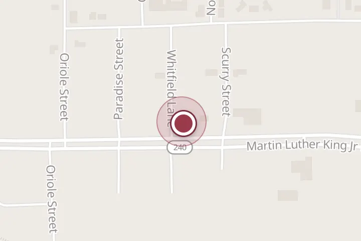 Street map around 1400 Martin Luther King Jr Blvd, Wichita Falls, with a pin at Wangs and Thangs