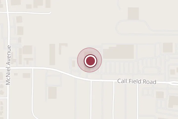 Street map around 3916 Call Field Rd #100, Wichita Falls, with a pin at Wasabi Japanese Steakhouse