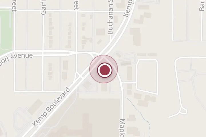 Street map around 3601 Kemp Blvd, Wichita Falls, with a pin at Wendy's