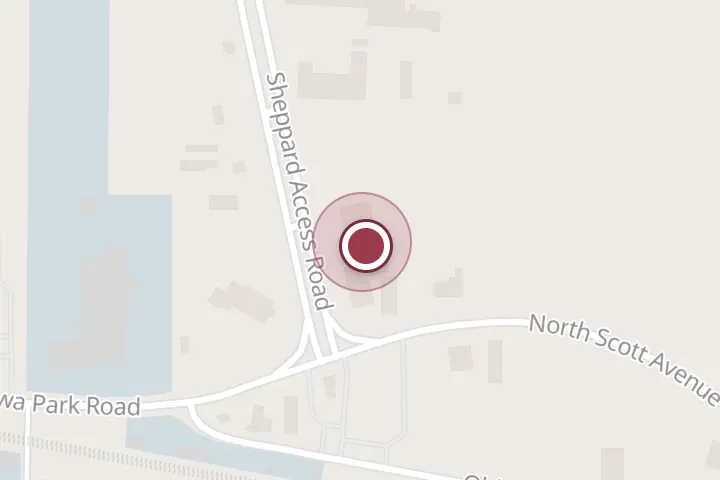 Street map around 1103 Sheppard Access Rd, Wichita Falls, with a pin at Whiskey River Saloon