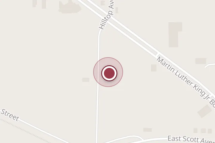 Street map around 321 Hilltop Ave, Wichita Falls, with a pin at Wichita County Roofing