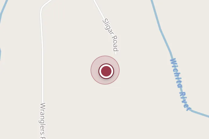 Street map around 2184 Sligar Rd, Wichita Falls, with a pin at Wilson Contracting
