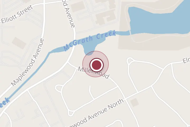 Street map around 4412-4414 Miller Rd, Wichita Falls, with a pin at Wood Memorial Park
