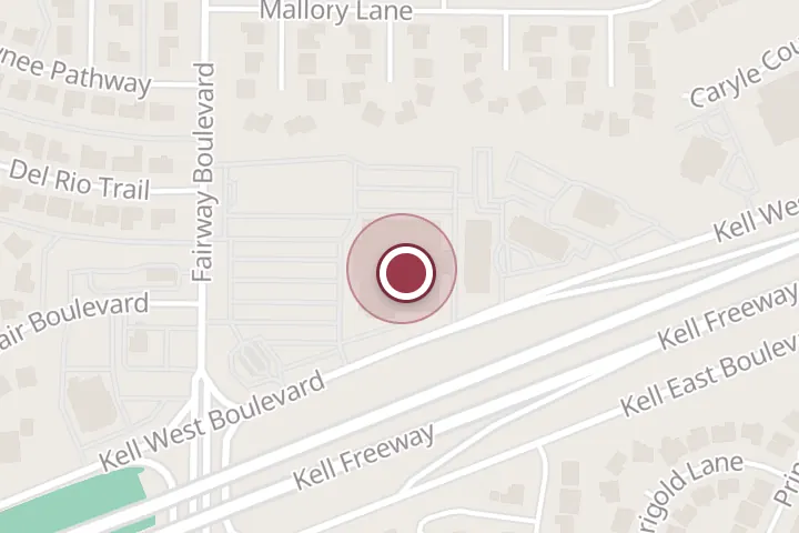 Street map around 4590 Kell W Blvd, Wichita Falls, with a pin at ZENSHI Handcrafted Sushi